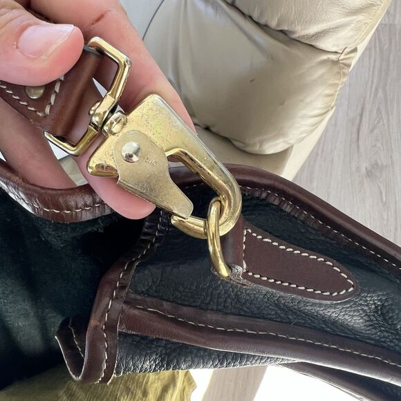 Roots Canada Leather Laptop Messenger Bag Breifcase Crossbody Black Brown - Picture 9 of 11